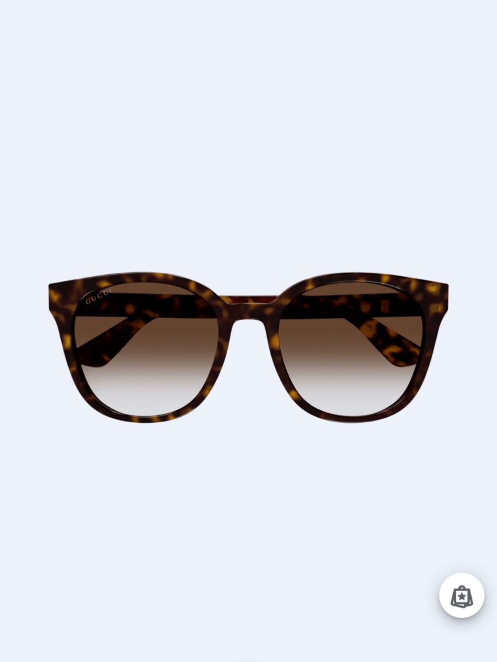 Gucci GG1122SA Sunglasses Havana Square
Frame, Brown Gradient Lenses